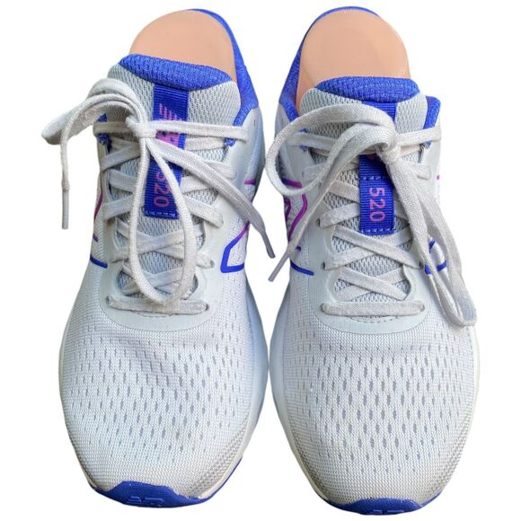New Balance 520v8 W520EP8 White Blue Lace Up Running Shoes Womens Size 7.5 - Picture 4 of 11